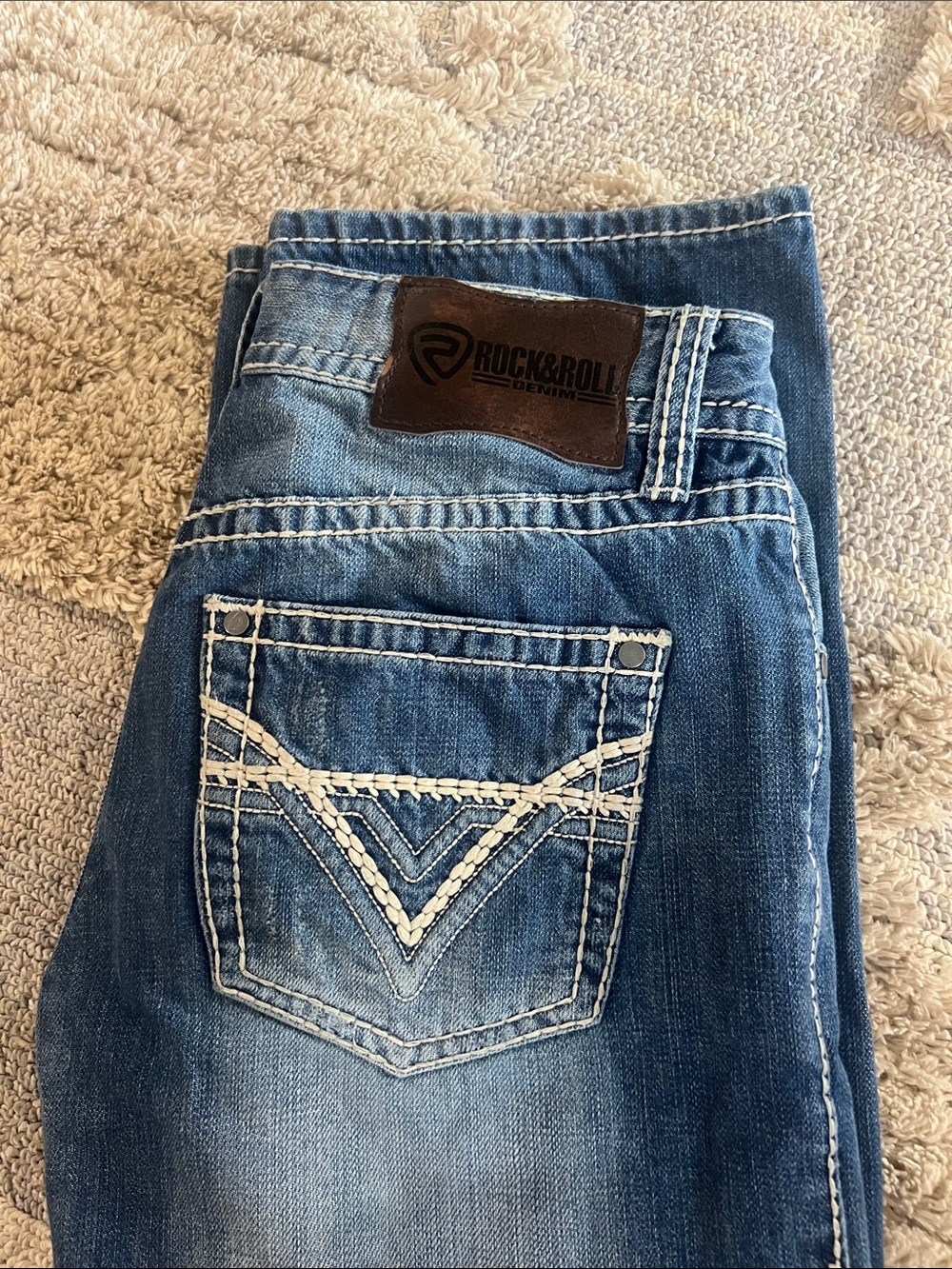 Rock & Roll Denim Men's Bootcut Jeans 31 X 36 - Picture 2 of 3